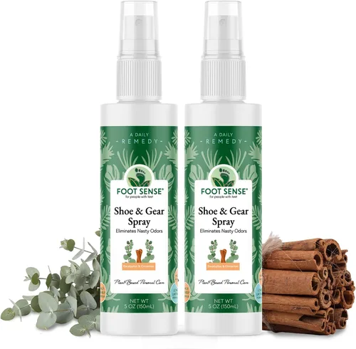 Vista 9 de Foot Sense Desodorizador de zapatos y spray para pies - Eliminador natural de olores de pies y zapatos para pies malolientes, zapatos