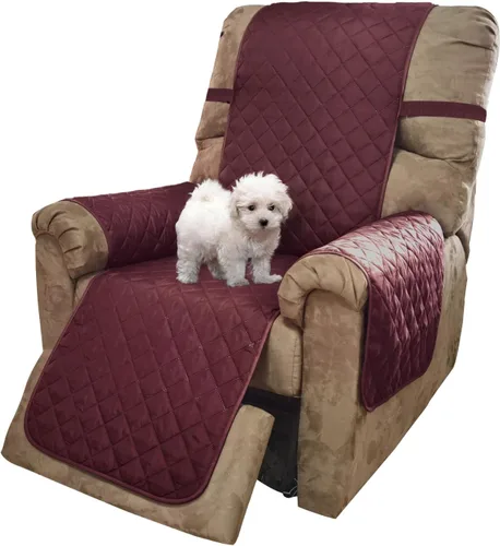 Vista 135 de U-NICE HOME Funda para sillón reclinable, reversible, con correas elásticas, resistente al agua, protege de perros y mascotas, sillón pequeño