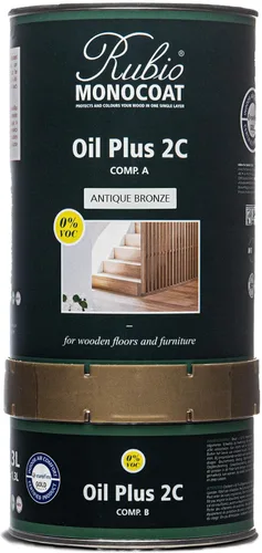 Vista 65 de Rubio Monocoat Tinte y acabado para madera de 650 pies cuadrados - Niebla 5% Oil Plus 2C Aceite de linaza ecológico de secado rápido