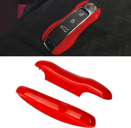 Vista 27 de x xotic tech Funda Protectora de Carcasa de Llavero Inteligente Estilo Fibra de Carbono Compatible con Porsche Boxster Cayenne Panamera Cayman Macan