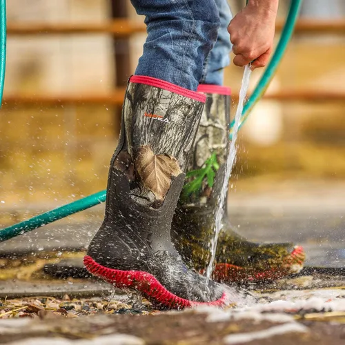 Vista 6 de Hisea - Botas de caza impermeables con aislamiento de media pantorrilla para mujer