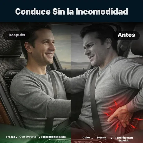 Vista 2 de Funda de asiento de automóvil con cuentas - Soporte de masaje de cuentas de madera con malla refrescante transpirable - Ajuste universal para sedán