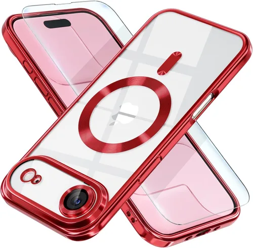Vista 87 de Misea Funda magnética para iPhone 14 compatible con MagSafe [nunca amarillenta] [protección contra caídas de grado militar] protector completo