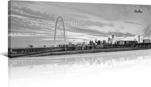 Vista 49 de Atlanta Skyline - Arte de pared para sala de estar, lienzo de paisaje urbano, decoración moderna para el hogar, imágenes panorámicas, edificio