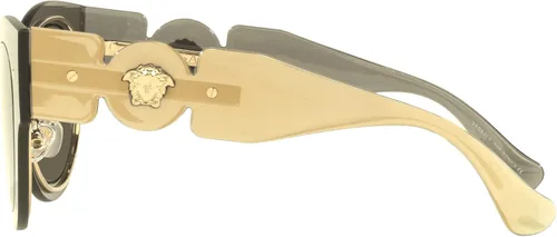 Vista 2 de Versace Gafas de sol para mujer marco dorado espejo marrón transparente lentes marrones 2087in