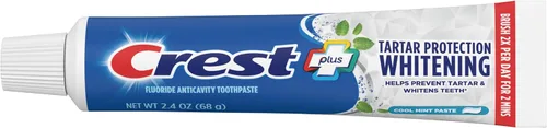 Vista 2 de Crest Pasta dental antisarro y anticaries con flúor, pasta regular, 2.4 onzas (paquete de 3)
