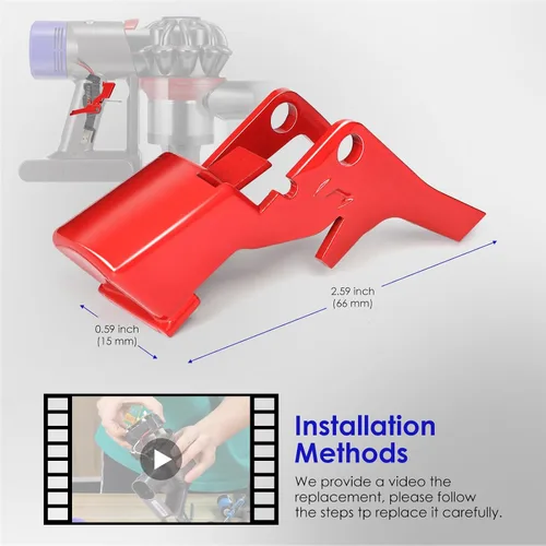 Vista 7 de Interruptor de gatillo de metal mejorado compatible con aspiradora Dyson V7 V8 Accesorios de reparación de SV10 SV11, piezas de recambio del botón