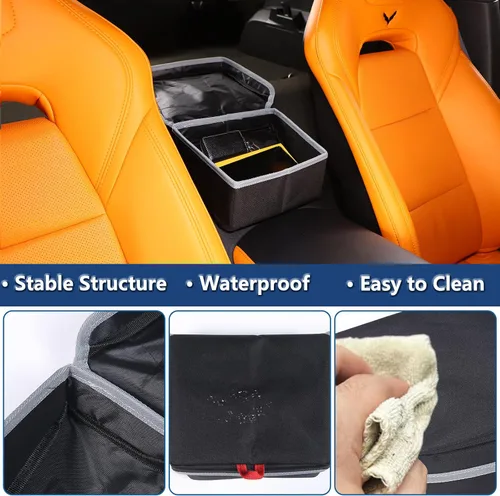 Vista 6 de Sekhyna Caja de almacenamiento de control central para automóvil compatible con Chevrolet Corvette C7 2014-2019, caja organizadora de asiento