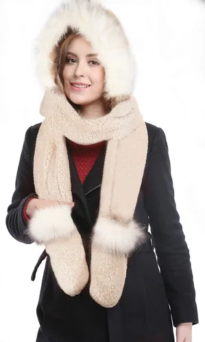 Vista 2 de Bellady Bufanda cálida con capucha para invierno, bufanda para la cabeza, calentador de cuello, gorro con capucha