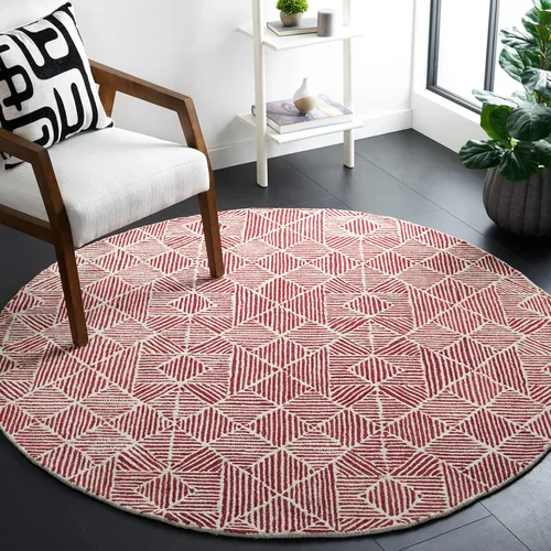 Vista 31 de SAFAVIEH Abstract Collection - Alfombra decorativa, 2 x 3 pies, azul y marfil, lana hecha a mano, ideal para zonas de alto tráfico en entrada, sala