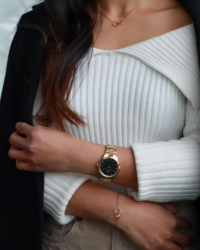 Vista 8 de Daniel Wellington Classic - Pulsera fina (satinado), color blanco