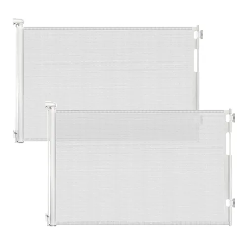 Vista 15 de Puertas retráctiles para bebés para puertas, puerta de malla para perros para escaleras, puerta para mascotas interior, se extiende a 55" de ancho