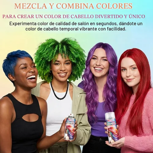 Vista 6 de Spray temporal de color gris para mujeres y hombres, lavable 120ML