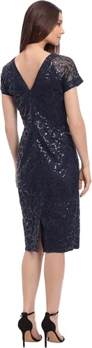 Vista 3 de Maggy London Vestido de ilusión de manga corta para mujer