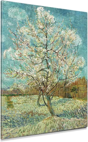 Vista 73 de Serie de pinturas de Vincent Van Gogh (favoritos). Reproducción de arte clásico de Van Gogh, impreso en lienzo, Algodón, Almond Blossom, 16x20