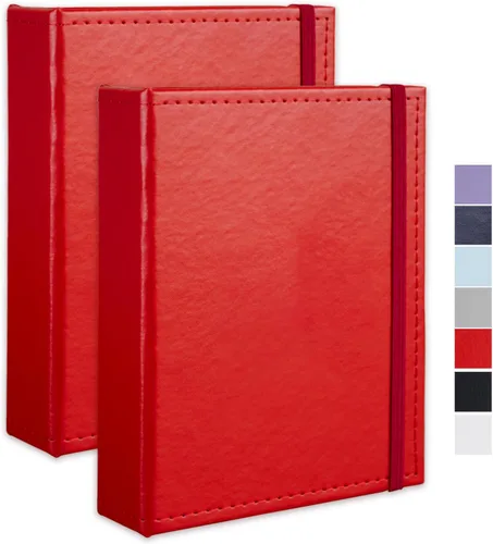 Vista 11 de Álbum de fotos pequeño de 4 x 6 pulgadas, 100 bolsillos con espacio de escritura, cubierta de cuero, libro de fotos con capacidad para fotos de 4 x