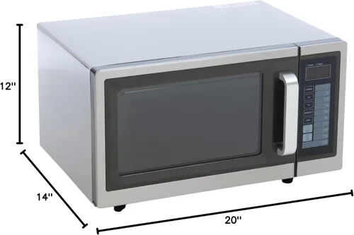 Vista 8 de A-to-Z Supply Microondas comerciales con control digital de almohadilla táctil, interior de 1 pie cúbico, acero inoxidable, 1000 vatios, aprobado