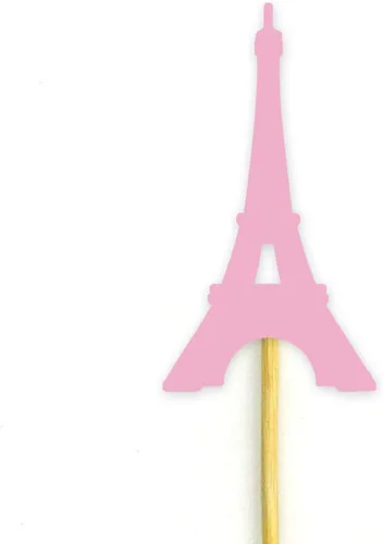 Vista 4 de Darling Souvenir, Decoración para cupcakes de la Torre Eiffel, decoración de postres para fiesta de boda, paquete de 40