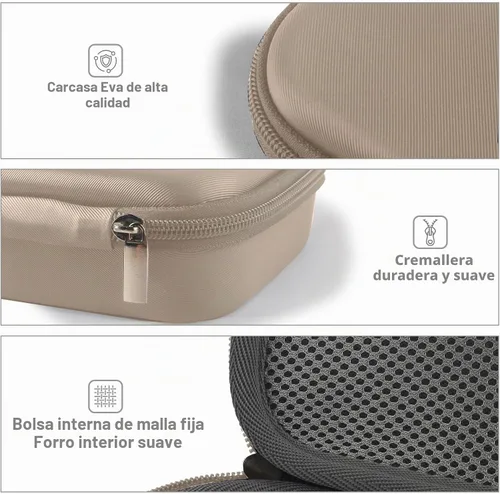 Vista 5 de Hard Carrying Case Compatible with Shark ChillPill Fan Accessories Latte