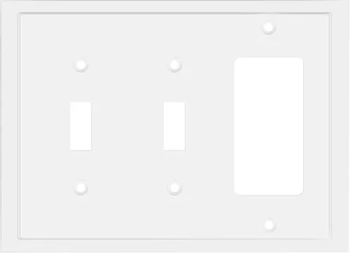 Vista 76 de Henne Bery Placa decorativa de pared con borde moderno, tapa de tomacorriente para cubrir enchufe, aleación de zinc maciza duradera
