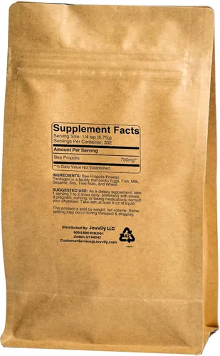 Vista 2 de Jovvily Polvo de propóleo de abeja - 8 oz - verificado en laboratorio - siempre puro - sin rellenos