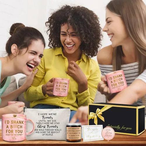 Vista 6 de YENCHORN Regalos de cumpleaños para mejores amigas, regalos de amistad para mujeres, regalo divertido para mejor amiga, regalo para mujer, mejor