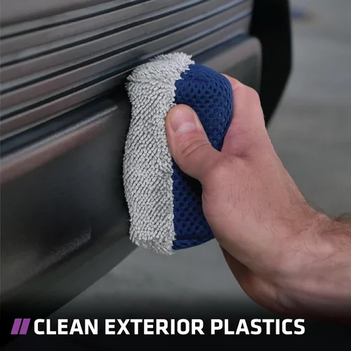 Vista 5 de VIKING Esponjas aplicadoras de brillo de neumáticos, malla multiusos y almohadilla aplicadora de microfibra para detalles de automóviles, azul