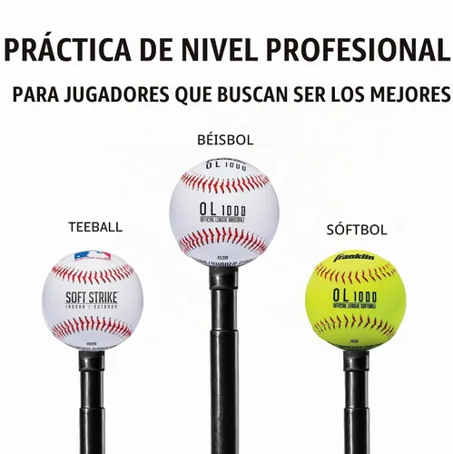 Vista 5 de Franklin Sports Soporte de Bateo - Soporte de Bateo MLB de Grado Industrial - Soporte Resistente de Béisbol y Softbol para Batear - Ideal