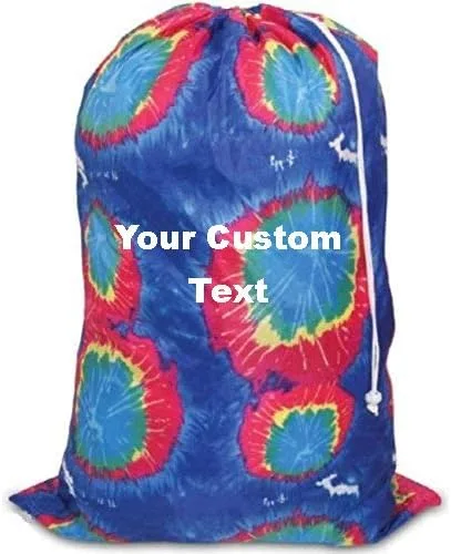 Vista 2 de Tie-Dyed bolsa de lavandería Azul