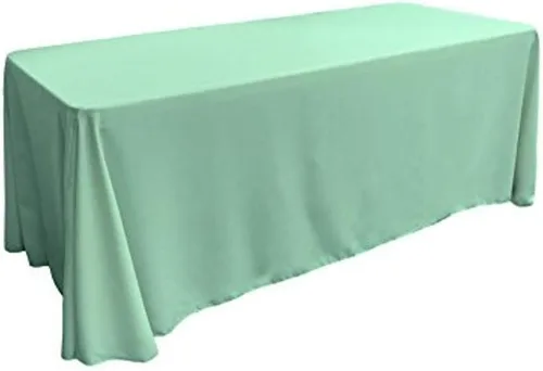 Vista 63 de LA Linen Mantel rectangular lavable de popelín de poliéster, resistente a las manchas y a las arrugas, cubierta de mesa 60x84, mantel de tela