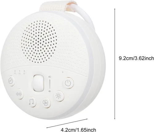 Vista 9 de Máquina de ruido blanco: máquina de sonido portátil con luz nocturna suave para bebés y adultos Máquina de sonido para dormir con 3