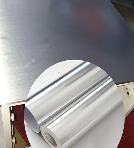 Vista 3 de Papel de contacto con aspecto de metal, papel plateado para estante de lavavajillas, electrodomésticos, revestimiento de refrigerador, adhesivo