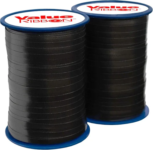 Vista 6 de Value Ribbon - Cinta rizadora prensada, 3/16 pulgadas x 500 yardas para envoltura de regalos, manualidades, proyectos de arte y decoraciones de Azul