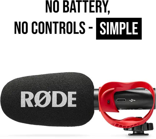 Vista 8 de RØDE VideoMic GO II Helix Micrófono de escopeta ultracompacto para cámara con salidas de 3.5mm y USB para grabación de películas, creación