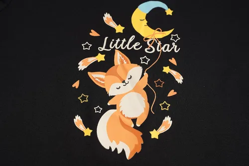 Vista 4 de Hupohoi Conjunto de pijama de conejito para niñas grandes, ropa de dormir de dibujos animados para invierno, diseño de conejo