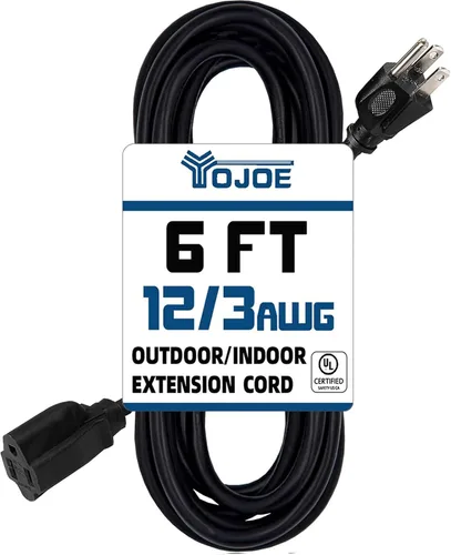 Vista 27 de YOJOE Extensión de cable para interiores y exteriores con extremo iluminado, cable resistente de 3 puntas 15A a prueba de inclemencias del tiempo