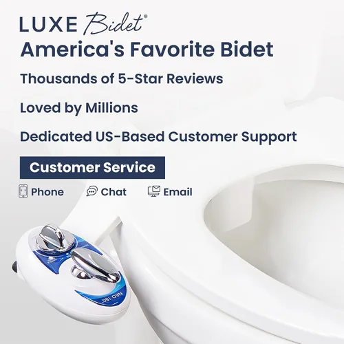 Vista 7 de Doble boquilla de limpieza Luxe Bidet Neo 180 (elite serie), complemento con fuertes válvulas llave y mangueras de metal., Neo 180