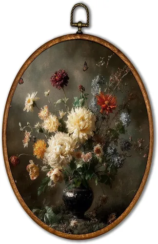 Vista 27 de KSDUT Arte de Pared con Pájaros - Chinoiserie Neutral Arte de Pared Moderno de Mediados de Siglo Marco de Lienzo Colgante Impresiones, Paisaje