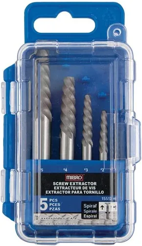 Vista 2 de Mibro Kit extractor de tornillo de flauta espiral de 5 piezas