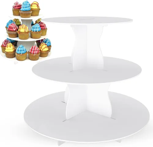 Vista 6 de Molde redondo para torre de cupcakes The Smart Baker, Blanco