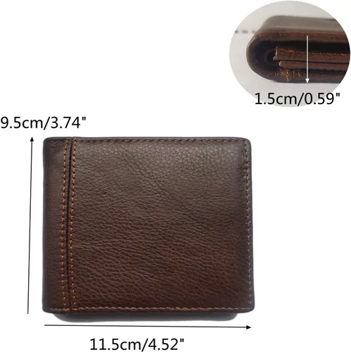 Vista 106 de Hombres Cool Eagle Wolf Caballo Totem Cuero Vaca Vertical Cartera Cremallera Multi-tarjeta Titular, Tótem de caballo, Minimalista