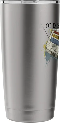 Vista 4 de Old School Forever Retro 90s Cassette Mixtape Vaso aislado de acero inoxidable