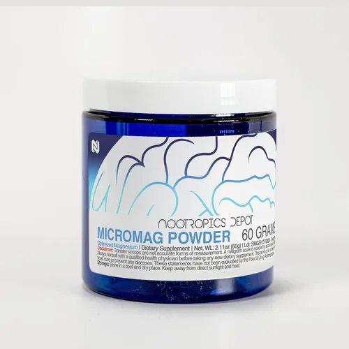 Vista 6 de Nootropics Depot Suplemento de magnesio optimizado Polvo MicroMag 2.12 oz 200 mg de magnesio elemental por porción Apoya la salud