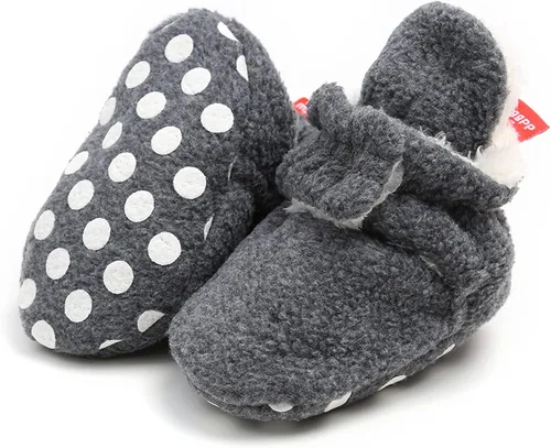 Vista 5 de Infant Snow Boots Toddler Sock Booties Baby Girl Boy First Walkers Winter Warm Prewalker Newborn Crib Shoes Non-Slip Footwear