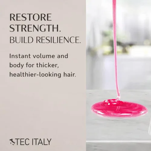 Vista 3 de Tec Italy Tonico Champú voluminizador para fortalecimiento del cabello fino y débil, añade grosor corporal, limpiador diario suave, cuidado ligero