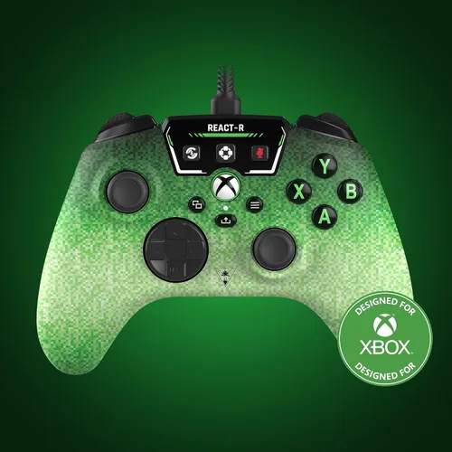 Vista 2 de Turtle Beach REACT-R Wired Game Controller Officially Licensed for Xbox Series X & S, Xbox One, and Windows 1011 PCs Pixel