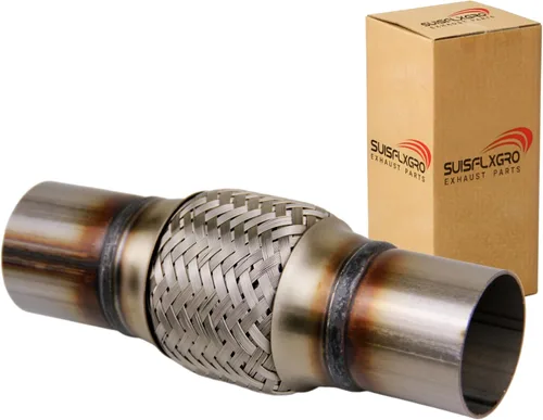 Vista 9 de Tubo Flexible de Escape SUISFLXGRO Universal Tipo 100% Acero Inoxidable Para Carga Pesada y Autos (1 PC, 2X8X12)