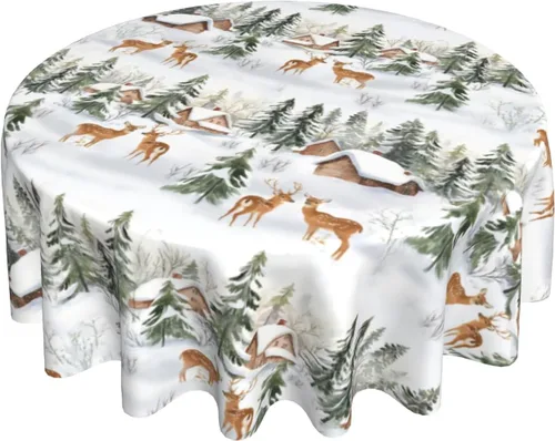 Vista 24 de Giwawa Mantel de Mesa Redondo con Bandera de EE. UU., Mantel Americano con Estrellas, Mariposas, Círculo, 152 cm. Mantel del 4 de julio, Día
