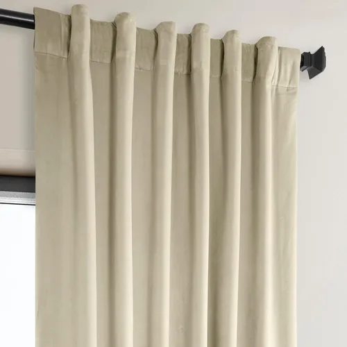 Vista 6 de HPD Half Price Drapes - Cortinas de terciopelo de lujo con bloqueo de luz para dormitorio (1 panel), 50W X 84L, cortinas Hotel con bloqueo de luz