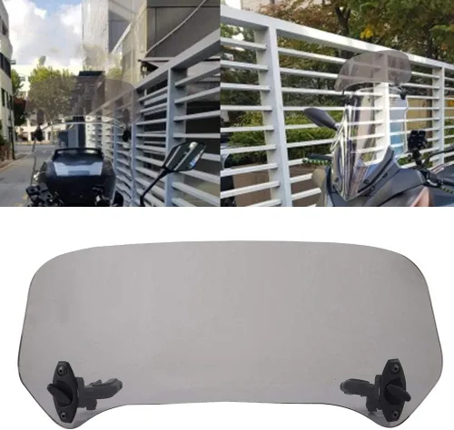 Vista 2 de Akozon Deflector de parabrisas, deflector universal de parabrisas de motocicleta, deflector de aire para parabrisas de motocicleta, deflector